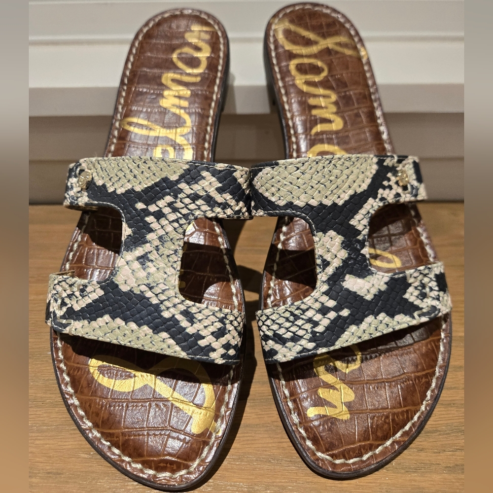 NWT - Sam Edelman Black and Cream Sandals with Chic Design